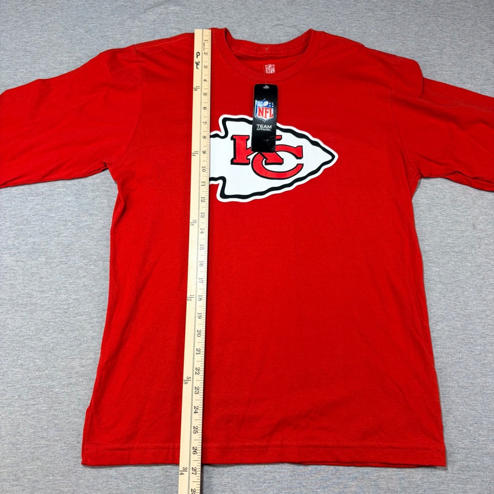 NFL Kansas City Chiefs Kids XL 18/20 Red Long Sleeve Primary Logo T-Shirt 9K1B7 - Picture 5 of 8